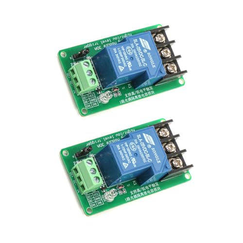Hailege 2pcs 5V 30A Einkanal-Optokoppler-Isolationsrelaismodul unterstützt High und Low Trigger 5V Hailege 2pcs 5V 30A Einkanal-Optokoppler-Isolationsrelaismodul unterstützt High und Low Trigger 5V von Hailege