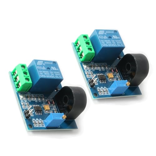 Hailege 2pcs 5V 5A AC Stromsensor Stromerkennung Relais 5V AC Strom Relaismodul AC Sensor Relaisschalter mit Überstromschutz von Hailege