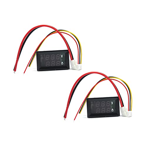 Hailege 2pcs DC0-100V Voltage 10A Voltmeter Ammeter Current Meter 2-in-1 Digital Multimeter 10A Volt Amp Tester Meter with 5 Wires 0.28" Red and Blue Dual LED Display With Connect Cables Hailege 2pcs DC0-100V Voltage 10A Voltmeter Ammeter Current Meter 2-in-1 Digital Multimeter 10A Volt Amp Tester Meter with 5 Wires 0.28" Red and Blue Dual LED Display With Connect Cables von Hailege