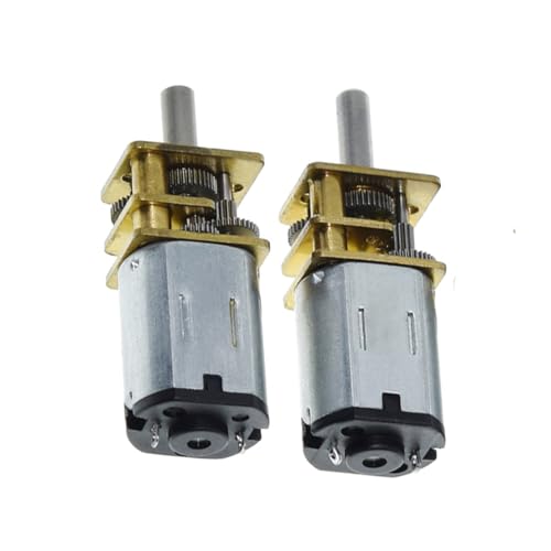 Hailege 2pcs N20 (12V 1000RPM) Gear Reducer Motor GA12-N20 DC 3V/6V12V N20 Reduction Motor Mini Deceleration Gear Motor Micro Motor for Robort Smart Car Multiple Rotation Speed Optional von Hailege