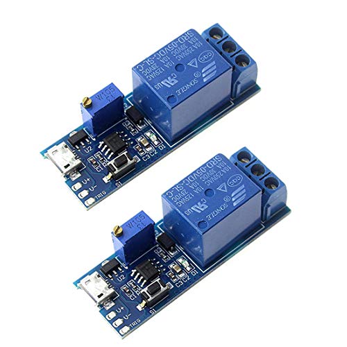 Hailege 2pcs Trigger Time Delay Switch Relay Module Adjustable Time Delay Control Swtich Trigger Delay Conduction Relay Switch Module Wide Voltage Delay Relay DC 5V-30V Micro USB Power Hailege 2pcs Trigger Time Delay Switch Relay Module Adjustable Time Delay Control Swtich Trigger Delay Conduction Relay Switch Module Wide Voltage Delay Relay DC 5V-30V Micro USB Power von Hailege
