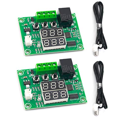 Hailege 2pcs W1219 Thermostat Temperature Controller DC 12V Dual LED Digital Display Voltage Regulator Control Switch Time Delay Relay with NTC 10K Temperature Sensor Probe Hailege 2pcs W1219 Thermostat Temperature Controller DC 12V Dual LED Digital Display Voltage Regulator Control Switch Time Delay Relay with NTC 10K Temperature Sensor Probe von Hailege