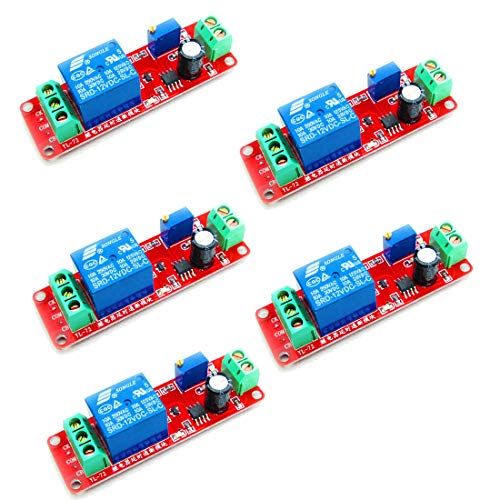 Hailege 5pcs NE555 DC 12V Delay Timer Relay Switch Modul einstellbar 0 bis 10 Sekunden von Hailege