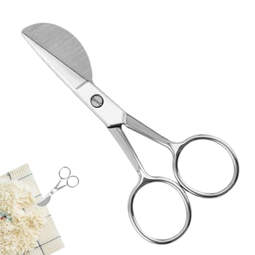 Applikationsschere - 4,72 Zoll scharfe Entenschnabel-Scherenklinge aus rostfreiem Stahl - Gebogener, gebogener Griff, getuftete Teppichschere, Handwerkzeuge für Teppichflor-Teppichstanzer Applikationsschere - 4,72 Zoll scharfe Entenschnabel-Scherenklinge aus rostfreiem Stahl - Gebogener, gebogener Griff, getuftete Teppichschere, Handwerkzeuge für Teppichflor-Teppichstanzer von Hailerio