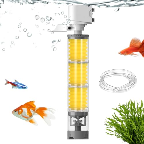 Aquariumfilter,Leiser Filtervorsatz - Leiser Leistungsstarker Mehrstufiger Aquarium Belüfter für Süßwasser Salzwasser Riff Betta Schildkröte Axolotl Pflanzen Algen Teich Aquariumfilter,Leiser Filtervorsatz - Leiser Leistungsstarker Mehrstufiger Aquarium Belüfter für Süßwasser Salzwasser Riff Betta Schildkröte Axolotl Pflanzen Algen Teich von Hailerio