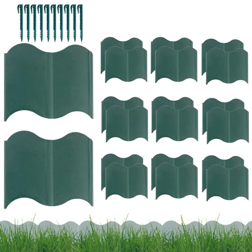 Blumenbeeteinfassung - 20 Stück Flexibler Garteneinfassungs,Flexible Einfassung Beeteinfassung Rasenbegrenzung Für Gehweg Terrasse Einfahrt Rasen Gartenbeet Blumenbeeteinfassung - 20 Stück Flexibler Garteneinfassungs,Flexible Einfassung Beeteinfassung Rasenbegrenzung Für Gehweg Terrasse Einfahrt Rasen Gartenbeet von Hailerio