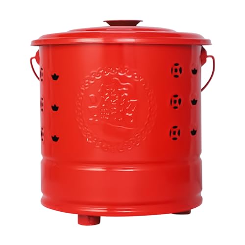 Brennfaesser Fuer Draussen - Edelstahl Verbrennungstonne Mit Tragegriff,Abdeckbare Tonne Traditionelle Rituale Zubehör Für Garten Balkon Terrasse Qingming Festival Brennfaesser Fuer Draussen - Edelstahl Verbrennungstonne Mit Tragegriff,Abdeckbare Tonne Traditionelle Rituale Zubehör Für Garten Balkon Terrasse Qingming Festival von Hailerio