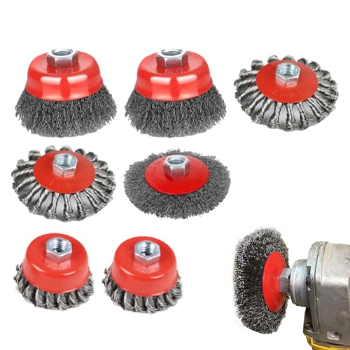 Drahtbürste Für Winkelschleifer - 7 Stück Drahtradbürste Set,Schleiferzubehör Für Metalle Edelstahl Kupfer Messing Drahtbürste Für Winkelschleifer - 7 Stück Drahtradbürste Set,Schleiferzubehör Für Metalle Edelstahl Kupfer Messing von Hailerio