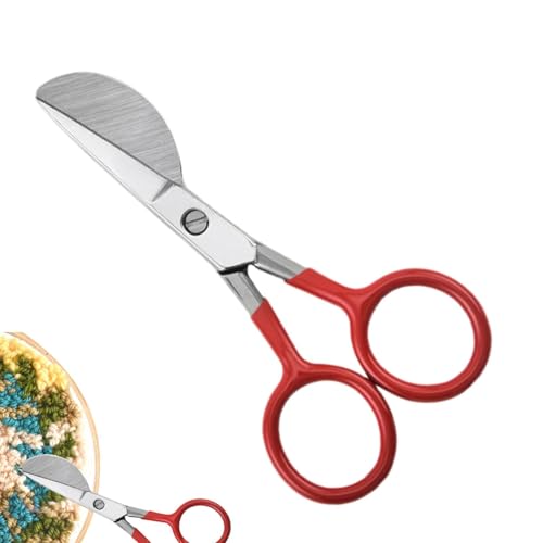 Entenschnabelschere, 4,72-Zoll-Edelstahlapplikation Entenschnabel-Scherenklinge, Ergonomisch gebogene Teppichschere mit versetztem Griff für getuftete Teppiche Entenschnabelschere, 4,72-Zoll-Edelstahlapplikation Entenschnabel-Scherenklinge, Ergonomisch gebogene Teppichschere mit versetztem Griff für getuftete Teppiche von Hailerio
