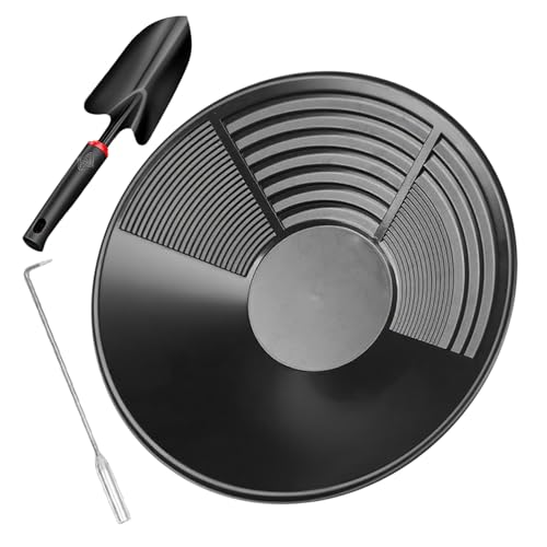 Gold Panning Equipment - Rock Panning Gold Mining Pan Kit - Portable Rock Detecting Tools for Archaeology Hobbyists Beginners Survey Mountain Hunting Stream Treasure Finding Fossil von Hailerio