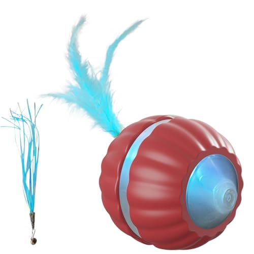 Hailerio Interaktives Katzenspielzeug | Automatisches Spielzeug Ball Für Katzen | Bewegungsspielzeug Mit Rollendem Ball Für Unterhaltung Gegen Langeweile Jagdspiel Indoor Aktivitäten von Hailerio