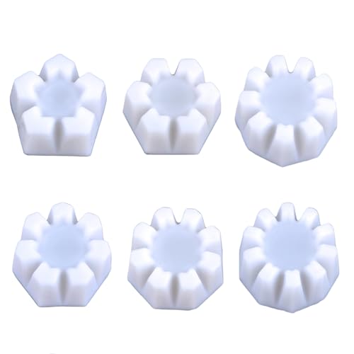 Hailerio Malzubehör für Blumengießbecher,6-teiliges Fluid Art Malzubehör Blütenblätter Silikonfarbe Gießbecher - 5 6 7 8 9 10 Blumen-Ausgießbecher mit mehreren Schlitzen zum Ausgießen von von Hailerio