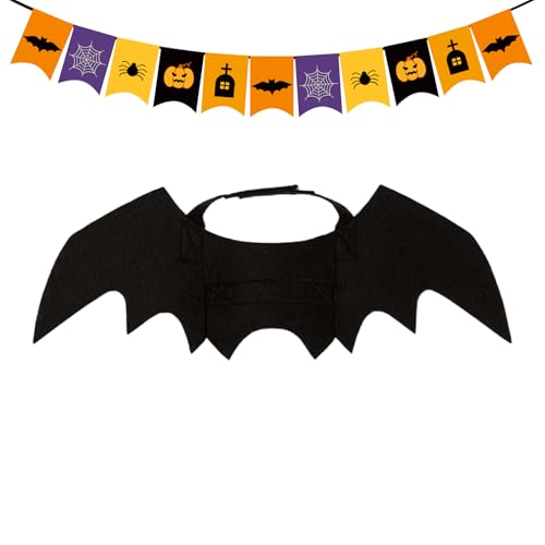 Haustier Halloween-Kostüme | Halloween Flügel Cosplay Kostüm | Gothic Cosplay Kleidung Haustier Zubehör für Kleine Mittelkatze Events Party Weihnachten Geburtstag von Hailerio