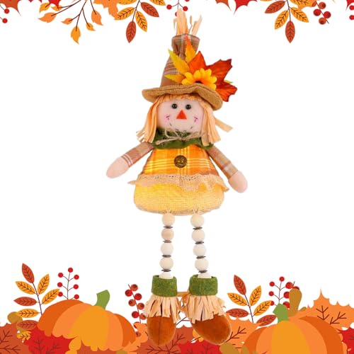 Herbst Vogelscheuche Deko | 38 Zentimeter Beleuchtete Thanksgiving Festtags Puppe | Deko Figur für Thanksgiving Kaminsims Wohnzimmer - Für Theke Schminktisch Schlafzimmer Schrank Wohnzimmer Herbst Vogelscheuche Deko | 38 Zentimeter Beleuchtete Thanksgiving Festtags Puppe | Deko Figur für Thanksgiving Kaminsims Wohnzimmer - Für Theke Schminktisch Schlafzimmer Schrank Wohnzimmer von Hailerio