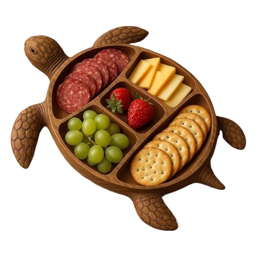 Holzbrett Für Charcuterie - Holz Servierbrett Mit Griff | Aperitif Geschirr & Küchenhelger Für Snacks Vorspeisen Desserts Obst Sushi von Hailerio
