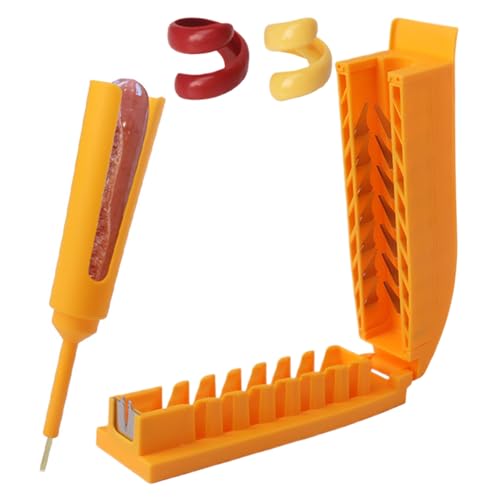 Hot Dog Schneidewerkzeug | Klappbarer Wurst Schneider - Platzsparender Hot Dog Schneider für Camping, Grillen, Restaurant, Picknick und Outdoor Hot Dog Schneidewerkzeug | Klappbarer Wurst Schneider - Platzsparender Hot Dog Schneider für Camping, Grillen, Restaurant, Picknick und Outdoor von Hailerio