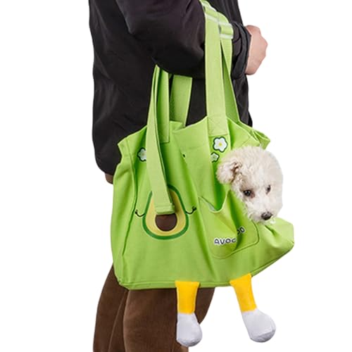 Hundetrage Tasche - Avocadoförmige Verstellbare Katzentasche,Haustiertransport Rucksack für Reisen Auto Flughafen Tierarzt Taxi von Hailerio