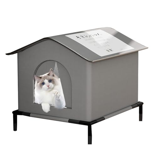 Katzenhaus Für Draußen,Wetterfestes Isoliertes Katzenhaus | Kälteresistenter Gemütlicher Unterschlupf Für Garten Balkon Terrasse Straße Garage Katzenhaus Für Draußen,Wetterfestes Isoliertes Katzenhaus | Kälteresistenter Gemütlicher Unterschlupf Für Garten Balkon Terrasse Straße Garage von Hailerio