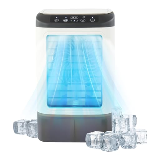 Klimaanlage Ventilator Tragbar für Zimmer - USB Schreibtisch Verdunstungsbefeuchter | Tragbarer LED Ventilator mit 3 Geschwindigkeitsstufen für Schlafzimmer RV Garage Wohnung Wohnheim von Hailerio