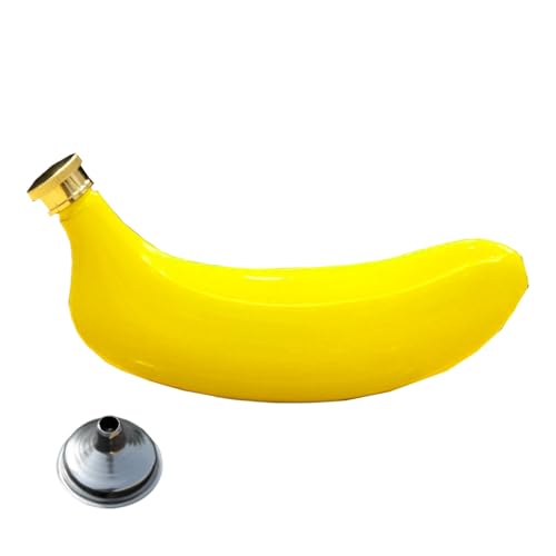 Leere Weinflaschen | 150ml Whiskeytopf In Bananenform - Tragbare Dichtende Trinkflasche Für Wanderungen Camping Reisen Angeln Dekorative Taschenflasche von Hailerio