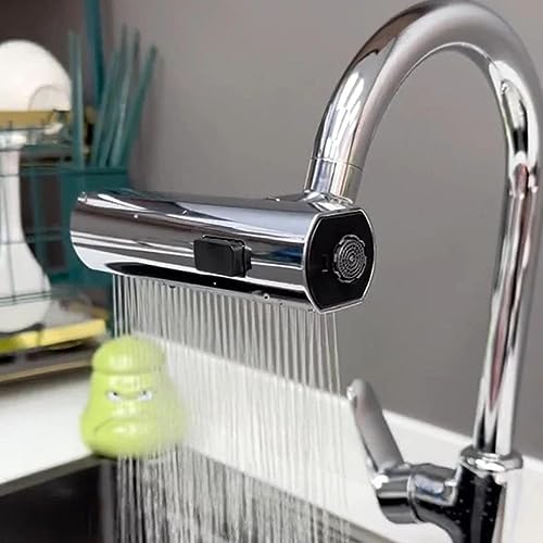 Neuer Wasserfall-Küchenhahn, 14 X 10cm Waterfall Kitchen Faucet, Wasserhahn Küche, 360° Drehung, Wasserfall Wasserhahn Waterfall Faucet, Funktion-Küchenspüle-Sprühdüse, Küchenarmatur von Hailerio