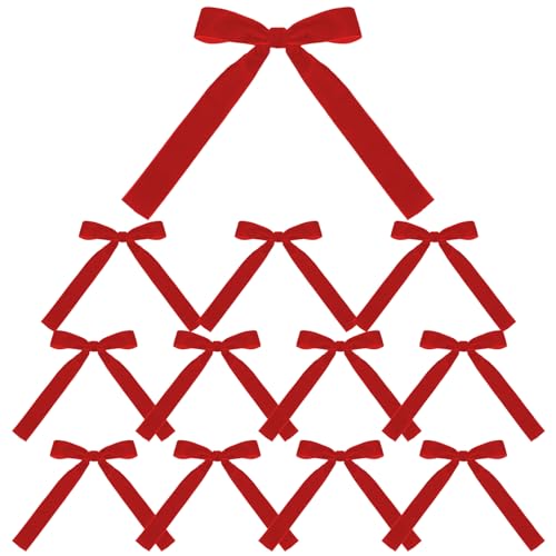 Rote Weihnachtsschleifen,Rote Weihnachtskranzschleifen,Samtband Schleifen - Tragbare weihnachtliche rote Schleifen, Festliche Schleife für Girlande, Kamin, Treppen, Rote Weihnachtsschleifen,Rote Weihnachtskranzschleifen,Samtband Schleifen - Tragbare weihnachtliche rote Schleifen, Festliche Schleife für Girlande, Kamin, Treppen, von Hailerio