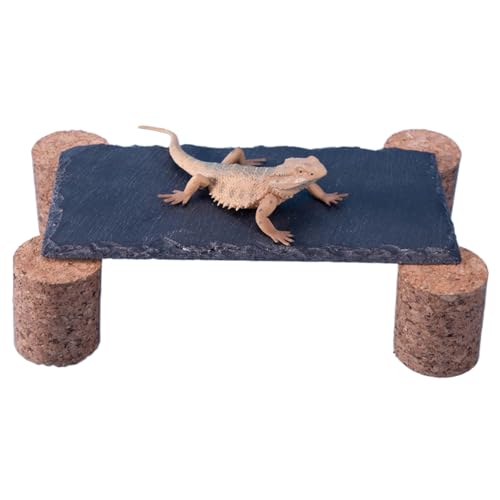 Sonnenplatz Felsen Für Bartagamen, Echsen Sonnenplatz Felsen, Kletterfelsen Ruhehöhle Deko Mit Korkpflöcken Für Gecko Freiland Süßwasser Schlangen Schildkröten von Hailerio