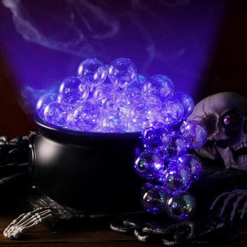 Sprudelkessel, Halloween-Kessel, Sprudelkessel, leuchtende Blase, Hexenkessel mit Griff, Hexenkessel, gruselige Vintage-Halloween-Dekoration, schwarze Hexenschale, Hokus-Party-Dekoration von Hailerio