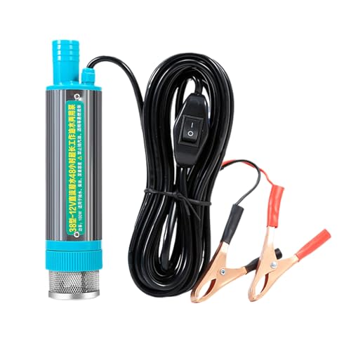 Transferpumpe,Auto Elektro Tauchpumpe | Tragbares Betankungswerkzeug Mit 2 Krokodilklemmen Für Marine Auto Boot Lkw Landwirtschaft von Hailerio