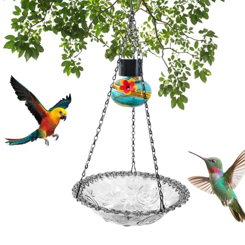 Vogelfutterhäuser Für Draußen,Vogeltränke - Hängbarer Rostfreier Wetterfester Vogeltränke Für Zaun Geländer Terrasse Balkon Garten Hinterhof von Hailerio