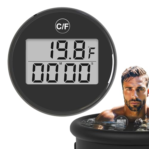 Wasserthermometer Für Eisbäder | Präzise Pooltemperaturmessung Mit Doppelskala,Staubsicheres Tool Für Schwimmbad Garten Außenbereich Haus Pool Badezimmer Dusche von Hailerio