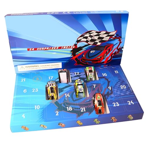 Weihnachts Countdown Kalender | Festliche Dinosaurier Figuren Für Die Adventszeit - 24-Tage Zählkalender Mit Spielzeugautos Für Reise Schule Zuhause von Hailerio