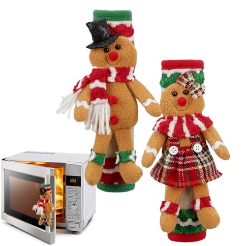 Weihnachts-Griffabdeckungen für Küchengeräte,Weihnachts-Griffabdeckungen für Küchengeräte,2x Lebkuchenmann-Griffschutz | Griffabdeckungen, Türgriffabdeckungen für Geschirrspüler, Kühlschrank, Weihnachts-Griffabdeckungen für Küchengeräte,Weihnachts-Griffabdeckungen für Küchengeräte,2x Lebkuchenmann-Griffschutz | Griffabdeckungen, Türgriffabdeckungen für Geschirrspüler, Kühlschrank, von Hailerio
