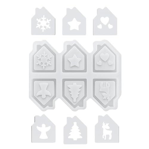 Weihnachtsformen | 6-Fach Hausform Silikonformen Weihnachten,Weihnachtsbastelwerkzeuge Für Partydeko Backen Einweihung Frauen Fest Gips Harz Ornament Weihnachtsformen | 6-Fach Hausform Silikonformen Weihnachten,Weihnachtsbastelwerkzeuge Für Partydeko Backen Einweihung Frauen Fest Gips Harz Ornament von Hailerio