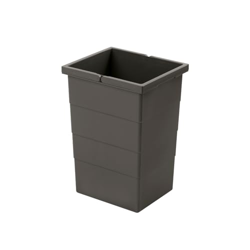 Hailo Inneneimer 1220359 Kunststoff dunkelgrau | 13 L Abfallsammler Mülleimer Doppelhenkel | geeignet für Abfallsorter Cargo-Synchro & Triple XL | Innenmülleimer für Küche einfach zu reinigen von Hailo