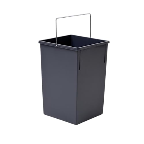 Hailo 15L Inneneimer Ersatzeimer 1008879 - Mülleimer-Einsatz m Henkel f Tandem/Terzett Abfalltrennsystem - Dunkelgrauer Kunststoff-Ersatz für Hailo Modelle 3660101, 3650101, 3663101 - Robuste Qualität von Hailo