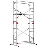 Hailo 9459-507 G60 Aluminium Montagegerüst Arbeitshöhe (max.): 4.3m Silber, Rot 31kg von Hailo