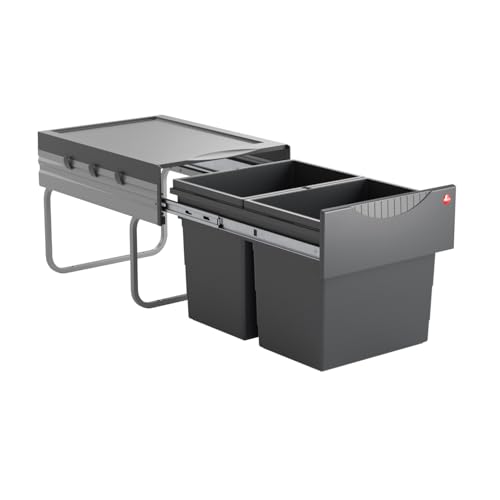 Hailo Abfallsammler 3641521 | Raumspar-Tandem 2x 18 Liter | ab 40cm Schrank mit Drehtür | 346 x 475 x 336 mm | Kunststoffteile dunkelgrau | Metallteile silber | einfache Montage Hailo Abfallsammler 3641521 | Raumspar-Tandem 2x 18 Liter | ab 40cm Schrank mit Drehtür | 346 x 475 x 336 mm | Kunststoffteile dunkelgrau | Metallteile silber | einfache Montage von Hailo