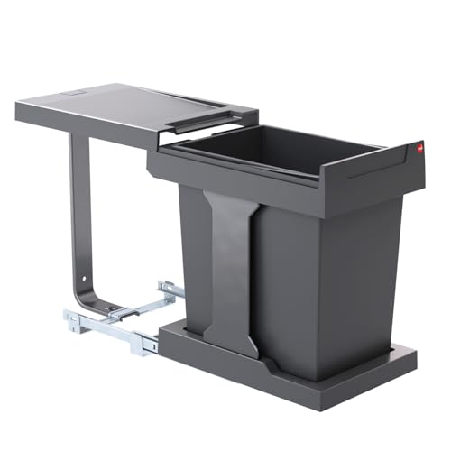 Hailo Abfallsammler 3635001 | Modell Solo manual mit Handauszug | 1 Inneneimer mit 20 Liter Abfallvolumen | für Schränke ab 300 mm Breite mit Drehtür | Anthrazit Hailo Abfallsammler 3635001 | Modell Solo manual mit Handauszug | 1 Inneneimer mit 20 Liter Abfallvolumen | für Schränke ab 300 mm Breite mit Drehtür | Anthrazit von Hailo