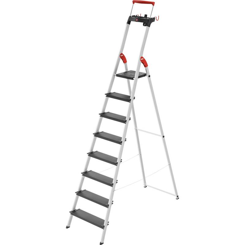 Hailo Alu-Sicherheits-Stehleiter L100 TopLine 8-stufig von Hailo