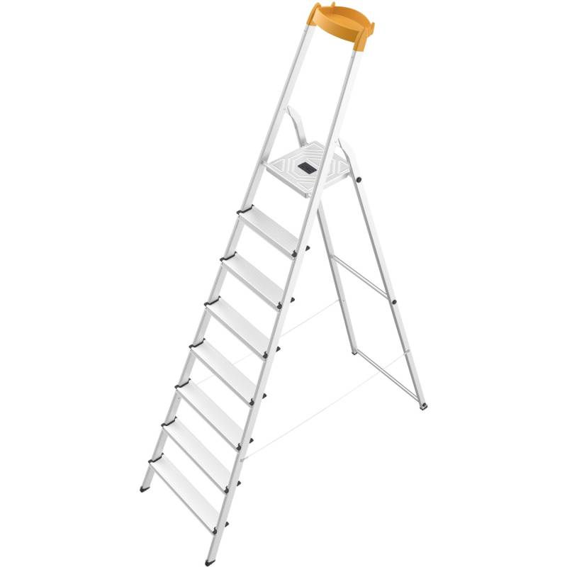 Hailo L58 Alu-Sicherheits-Stehleiter 8-stufig von Hailo