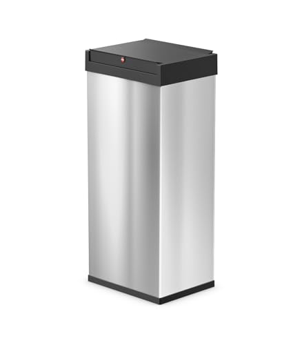 Hailo Big-Box Swing XL Mülleimer - 1 x 52 Liter - selbstschließender Schwingdeckel aus Edelstahl - Müllbeutel-Klemmrahmen - Mülleimer Küche rechteckig - Abfalleimer made in Germany - Edelstahl von Hailo
