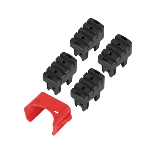 Hailo EasyClix PVC Fuß-Set - Ersatzfüße für Hailo Stufenleitern Größe L ab Baujahr 2015-4 x Leiterfüße, 2 x Montageklammern - Grau von Hailo