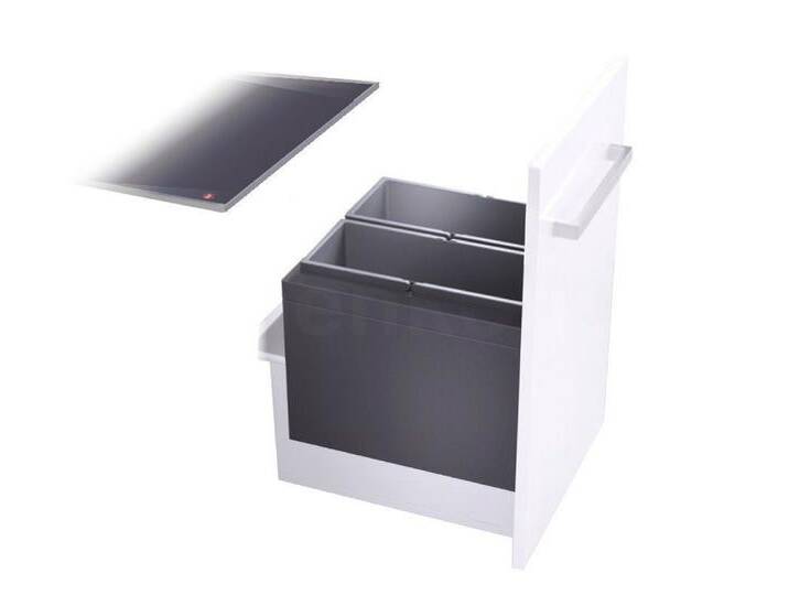 Hailo Einbaumülleimer Abfallsammler 3631491 XL Inset 450 18/18 Triple-XL 2x 18 Liter, Abfallsammler 3631491 XL Inset 450 18/18 Triple-XL 2x 18 Liter von Hailo