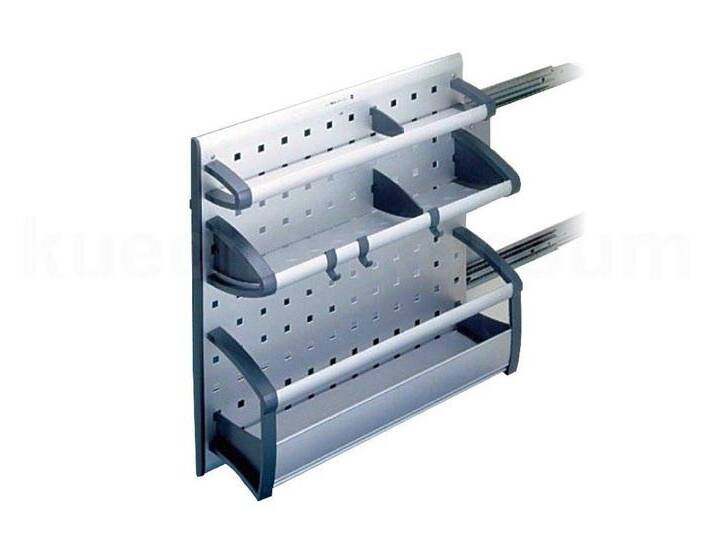 Hailo Einbaumülleimer Auszug 3903001 Combi Vario Seitenwandauszug 3-etagig m Cliphaken, grau von Hailo