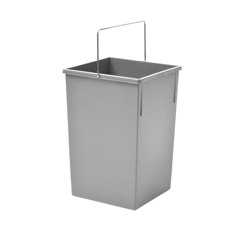 Hailo Inneneimer 1091309 hellgrau 15 Liter | Kunststoff-Einsatz mit Henkel | Rechteckiger Ersatz-Inneneimer für Einbauküche Abfalleimer | Maße 220 x 230 x 350 mm für Multi box duo L von Hailo