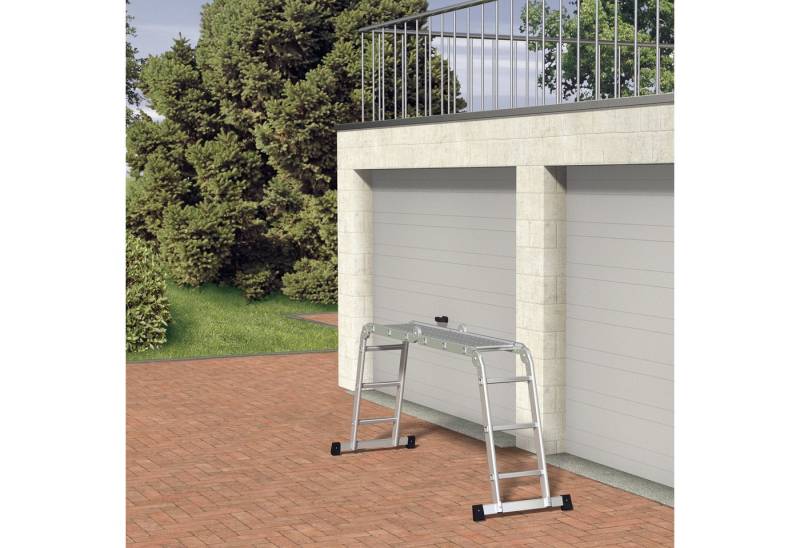 Hailo Klapptritt Hailo ProfiStep® Gelenkleiter M60 mit Plattform 4x3 Sprossen von Hailo