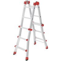 Hailo M80, Aluminium-Multifunktionsleiter, 4x3 Sprossen von Hailo