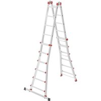 Hailo M80, Aluminium-Multifunktionsleiter, 4x6 Sprossen von Hailo