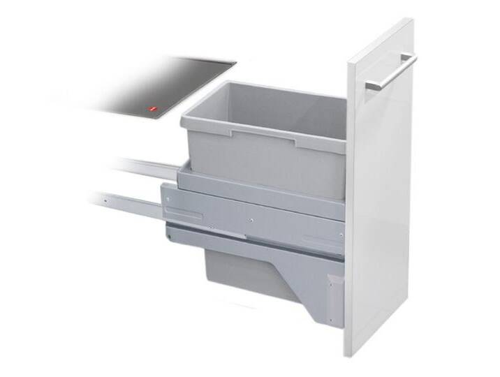 Hailo Einbaumülleimer Abfallsammler 3610121 CS Slide Euro-Cargo-S 1x 30 Liter, grau von Hailo